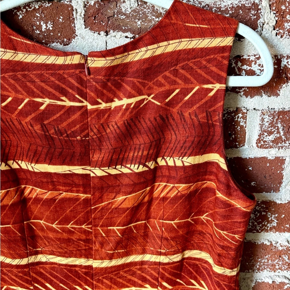 Y2K Jessica Howard linen blend orange dress - tagged: 12 - Picture 9 of 9